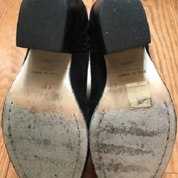 Rag & Bone Black Devon Suede Ankle Booties 6.5 - Picture 5 of 6